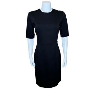 Babaton Aritzia Kramer Ponte Knit Sheath Dress 10 Black NWT